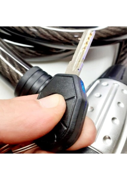 Çelik Motosiklet Kilidi Güçlendirilmiş Halat Zincir Kilit 25X150 (Siyah) (Işıklı Anahtar) Eformotor modelleri