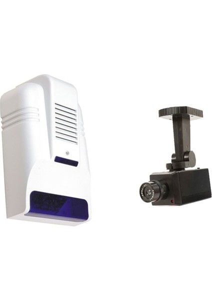 LR-OS30D Caydırıcı Alarm Sireni + Lorex Lr-Fca Dış Ortam Maket Caydırıcı Dummy Hareket Sensörlü Kamera
