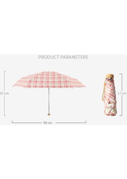 Güneş ve Yağmur Çift Kullanımlı Cep Kapsülü Umbrla Pembesi (Yurt Dışından)