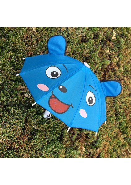 5 Adet Sevimli Çizgi Film Çocuklar Umbrla Mavi (Yurt Dışından)
