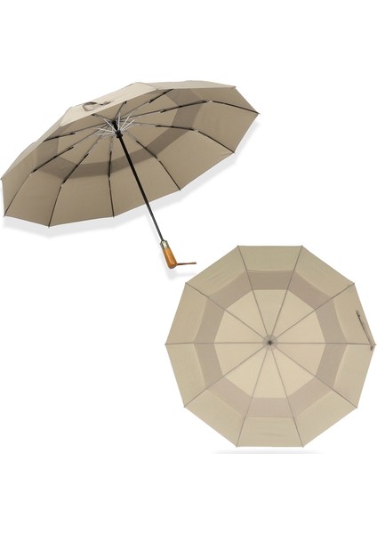 Paraşaz Rüzgar Geçirmez Otomatik Katlanır Umbrla Haki (Yurt Dışından) modelleri