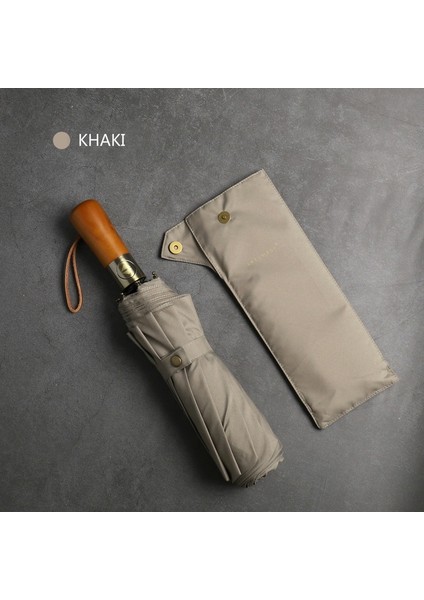 Paraşaz Rüzgar Geçirmez Otomatik Katlanır Umbrla Haki (Yurt Dışından) fırsatları