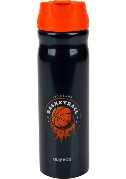1140 Baskılı Çelik Matara 500 ml – Basketball - Lacivert