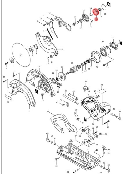 Makita 5704R Dişli Ürün Kodu 226540-2