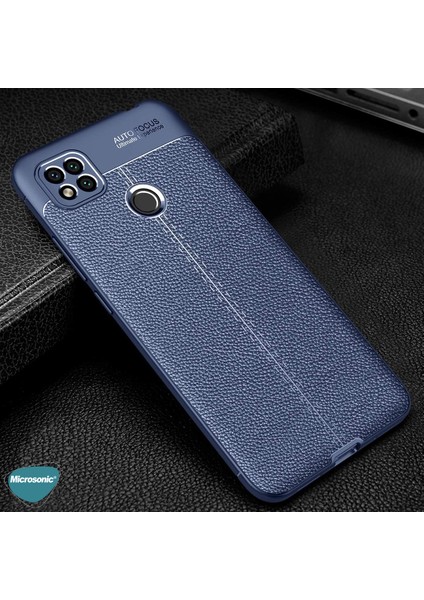 Xiaomi Redmi 10A Kılıf Deri Dokulu Silikon Lacivert modelleri