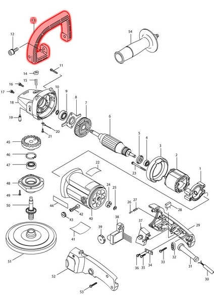 Makita 9227C Ön Sap Ürün Kodu 416256-9