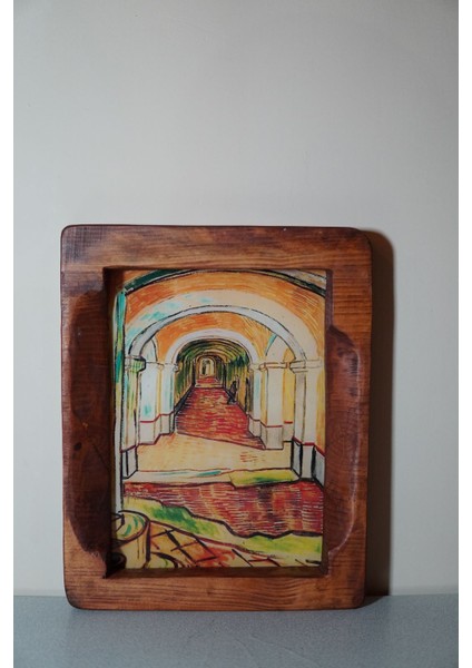 Saint-Paul Hastanesi Koridoru Van Gogh Kütük Tablo