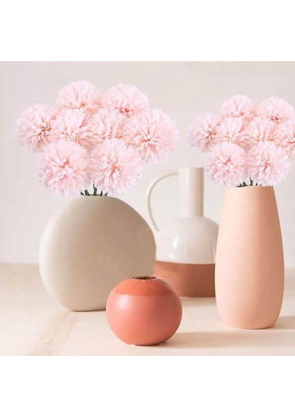 Yapay Çiçek Krizantem Kartopu Toz Pembe 7 Ayrı Tek Dal Demet fiyatları