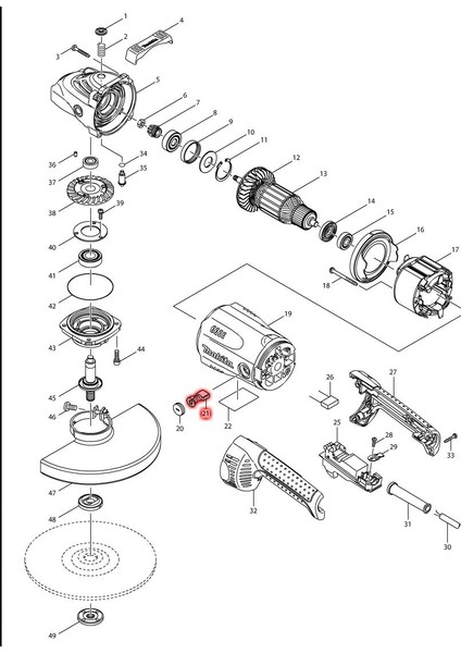 Makita GA9020 Kömür CB-204 Ürün Kodu 194992-4