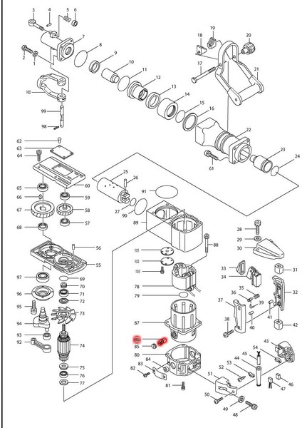 Makita HM1500B Kömür CB-204 Ürün Kodu 194992-4
