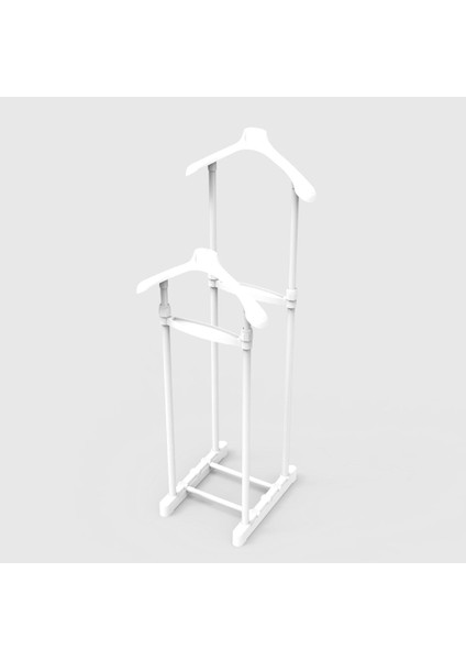 Çift Askılıklı Dilsiz Uşak Yükseklik Ayarlı - Beyaz