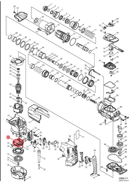 Makita HR5201C Kömür Yatağı Ürün Kodu 632D00-2