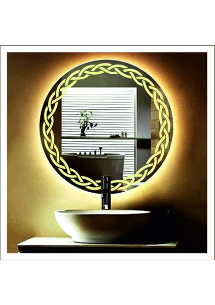 70 cm Günışığı Ledli Tasarım Kumlamalı Banyo Aynası Makyaj Aynası Işıklı Ayna modelleri
