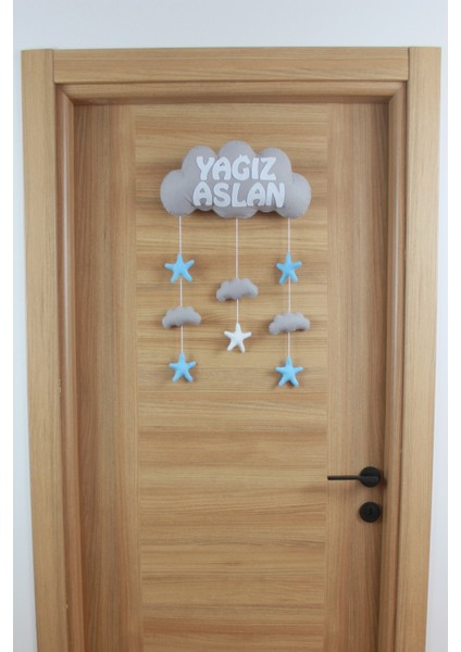 Yağız Aslan Isimli Bulutlu Bebek Kapı Süsü fiyatları