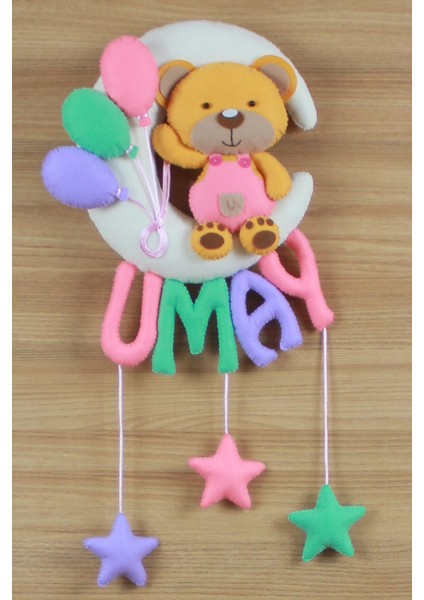 Umay Isimli Aydede Ayıcık Bebek Odası Kapı Süsü