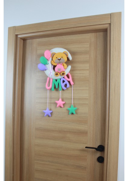 Umay Isimli Aydede Ayıcık Bebek Odası Kapı Süsü modelleri