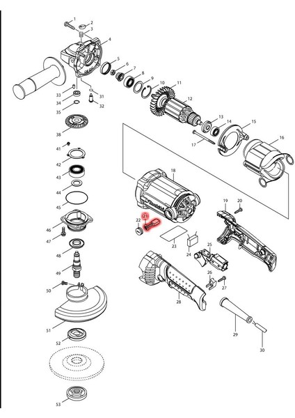 Makita GA5010 Kömür CB-303 Ürün Kodu 194996-6