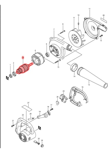 Makita UB1101 Endüvi Ürün Kodu 516478-2