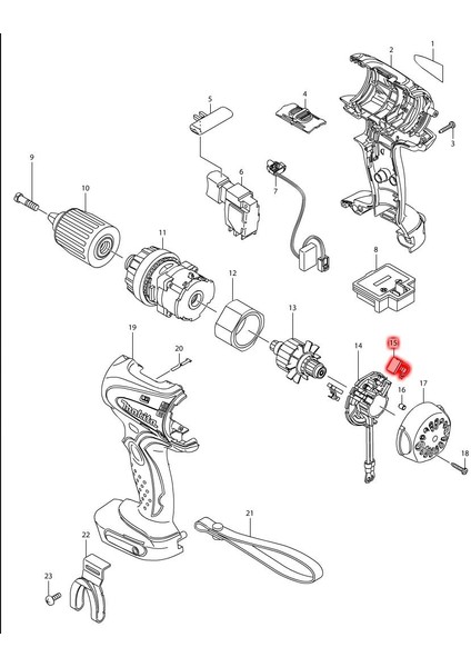 Makita BDF440 Kömür CB-440 Ürün Kodu 195021-6