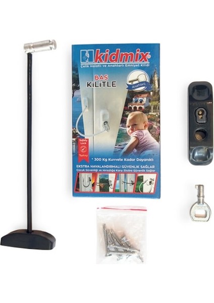 Çelik Halatlı Pvc-Pencere Çocuk Emniyet Kilidi 100 Adet.