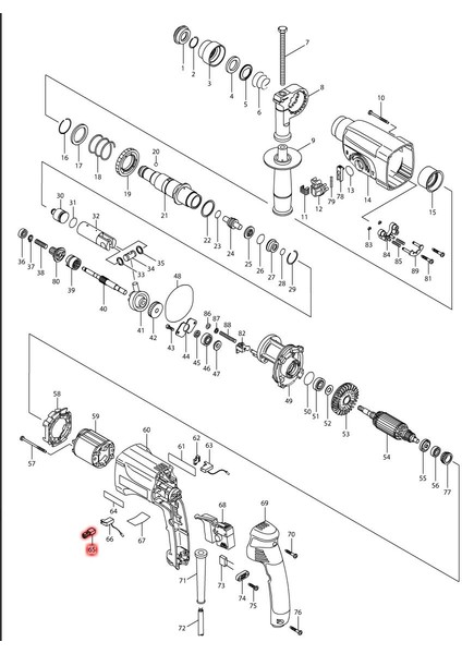 Makita HR2450 Kömür CB-419 Ürün Kodu 195015-1