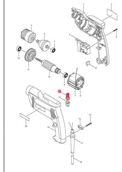 Makita 6408 Kömür CB-419 Ürün Kodu 195015-1