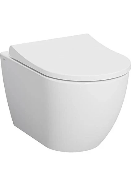 Vitra S60 Rim-Ex Smoothflush Beyaz Kanalsız Asma Klozet ve Yavaş Kapanır Kapak 7510L003-0090