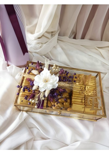 Lila/mor Kız Isteme Çiçek Buketi ve Çikolata Seti fırsatları