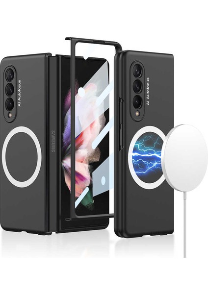 Casestreet Samsung Galaxy Z Fold 3 Kılıf Wireless Şarj Özellikli Koruma Siyah