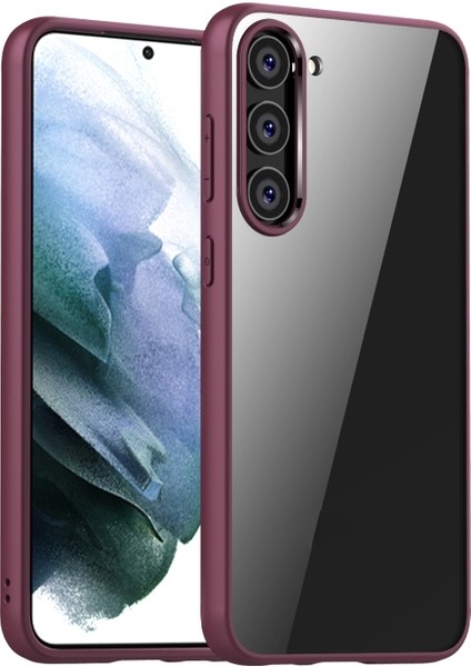 Casestreet Samsung Galaxy S23 Kılıf Alphin Impact Silikon Ultra Koruma Transparan Mürdüm