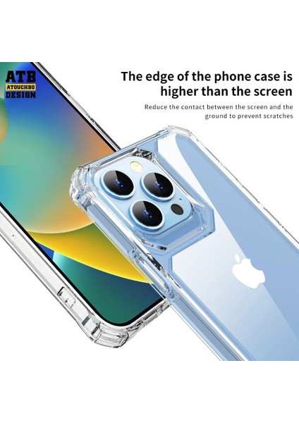 Apple iPhone 13 Pro Max Kılıf Sert Pc Darbeye Dayanıklı Kristal Alp Kapak