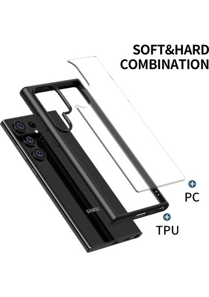 Casestreet Samsung Galaxy S23 Kılıf Alphin Impact Silikon Ultra Koruma Transparan Haki Yeşil