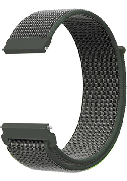 Amazfit Gts 4 Mini Kordon Cırtcırt Kumaş Ayarlanabilir Koyu Yeşil