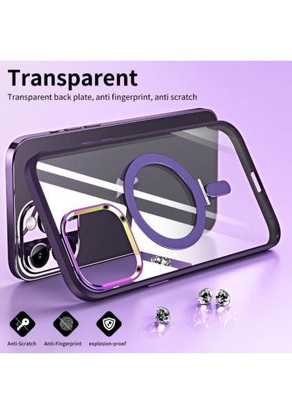 Casestreet Apple iPhone 14 Plus Kılıf Wireless Tacsafe Ivy Standlı Ultra Koruma Sert Kapak Yeşil