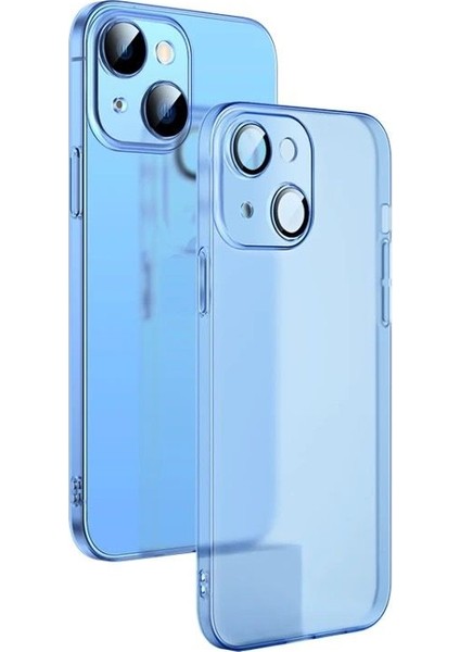 Apple iPhone 14 Plus Kılıf Kamera Korumalı Mat Pp Alp Silikon Mavi