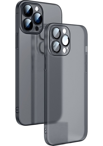 Apple iPhone 14 Pro Max Kılıf Kamera Korumalı Mat Pp Alp Silikon Siyah