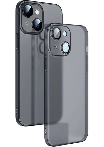 Apple iPhone 14 Kılıf Kamera Korumalı Mat Pp Alp Silikon Siyah