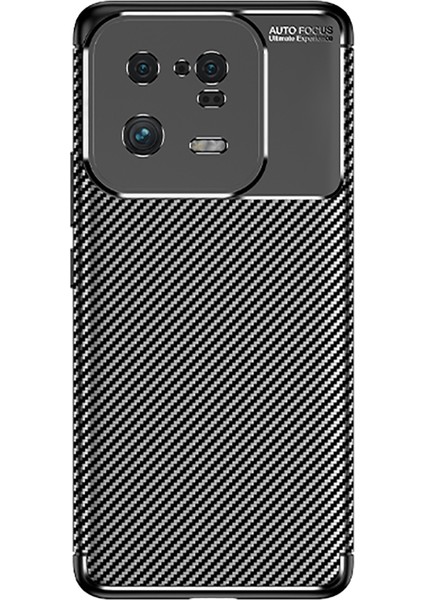 Xiaomi Mi 13 Pro Kılıf Negro Karbon Kamera Korumalı Silikon Lüx Siyah