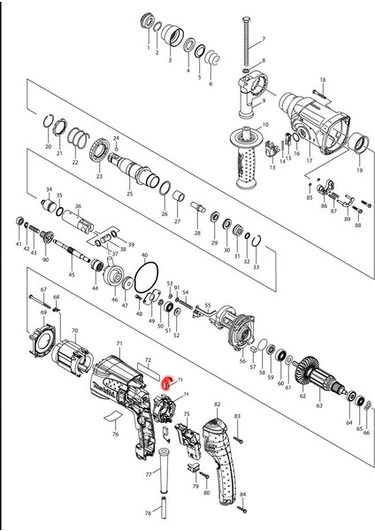 Makita HR2470 Kömür Fırça CB-325 Ürün Kodu 195001-2