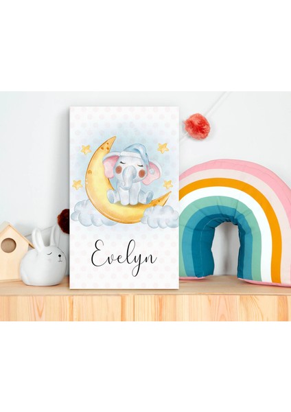 Çocuklara Özel Isimli Bebek Odası Kanvas Tablo 30X50CM, Bebek Odası Dekoru, Bebek Hediyesi, Ev Dekorasyonu fiyatları