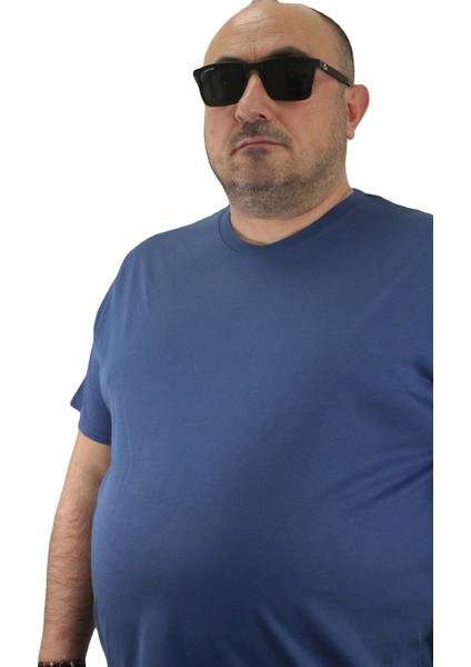 Mocgrande Büyük Beden Basic Tişört 11100 Indıgo fiyatları