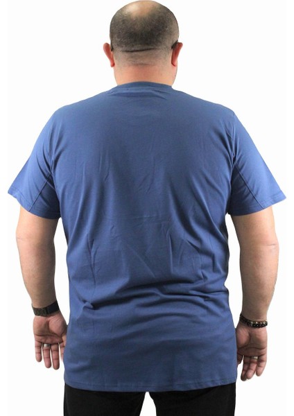 Mocgrande Büyük Beden Basic Tişört 11100 Indıgo modelleri