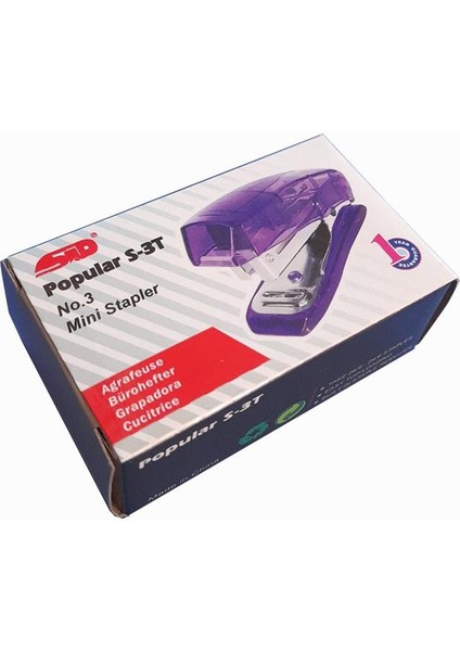 Mini Cep Zımba Makinesi 24/6 Siyah Std S3T 1 Adet Noki 24/6 Zımba Teli 2 Paket Öğrenci Okul Büro