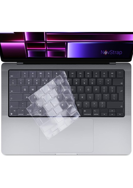 Apple MacBook Pro 2023 M2 14.2 Inc A2779 Uyumlu Mat Kılıf + Şeffaf Klavye Kılıfı + Film modelleri