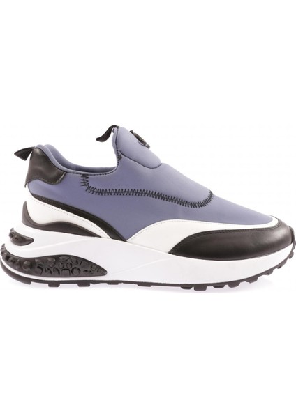 026-22K Kadin Kalin Taban Metal Aksesuarli Sneakers Ayakkabi