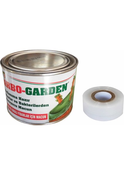 Arbo-Garden Aşı Macunu Kullanıma Hazır Aşı Macunu 500 gr Aşı Bağlama Bandı 30MM 135 Metre Şeffaf