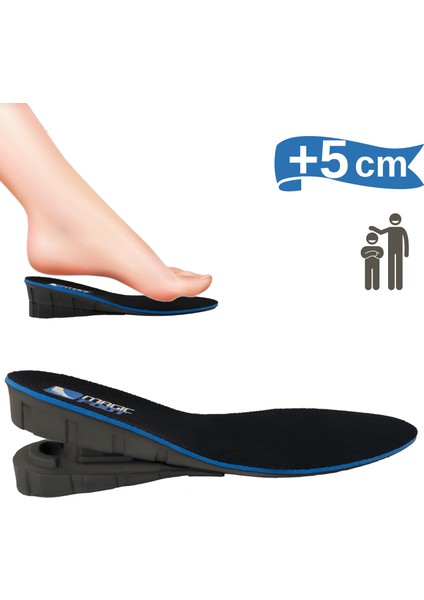 +5 cm Boy Uzatıcı Tabanlık Geliştirilmiş Tüm Ayakkabılarda Uyumlu Gizli Boy Yükseltici