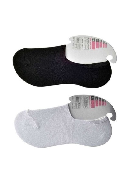 Siyah ve Beyaz Kadın Babet Çorap 12 çift modelleri