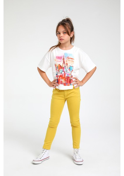 Kız Çocuk Slim Fit Örme Pantolon