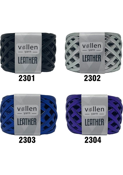 Vollen Yarn Premium Deri Ip Metalik Ip Çanta Ipi,parlak Penye İP.120 Gram